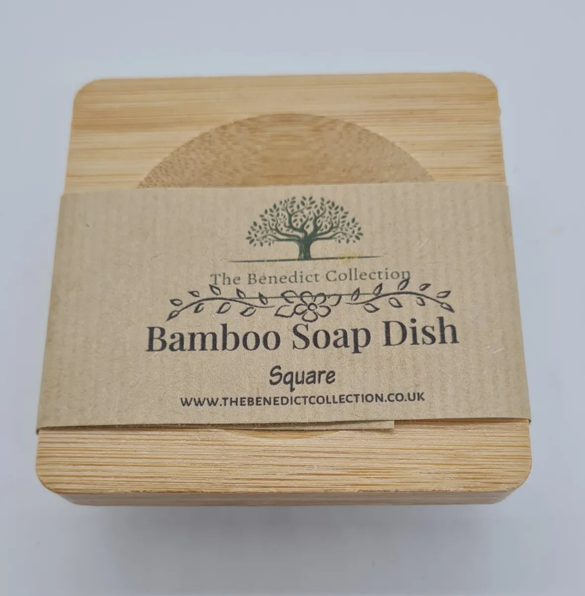 Square Bamboo Soap Dish